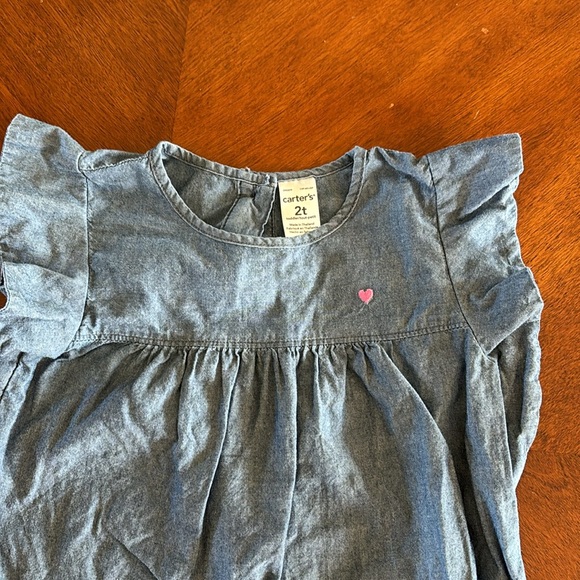 Carters Toddler Girl Demin Top/ Legging Set - Size 2T - Picture 4 of 8